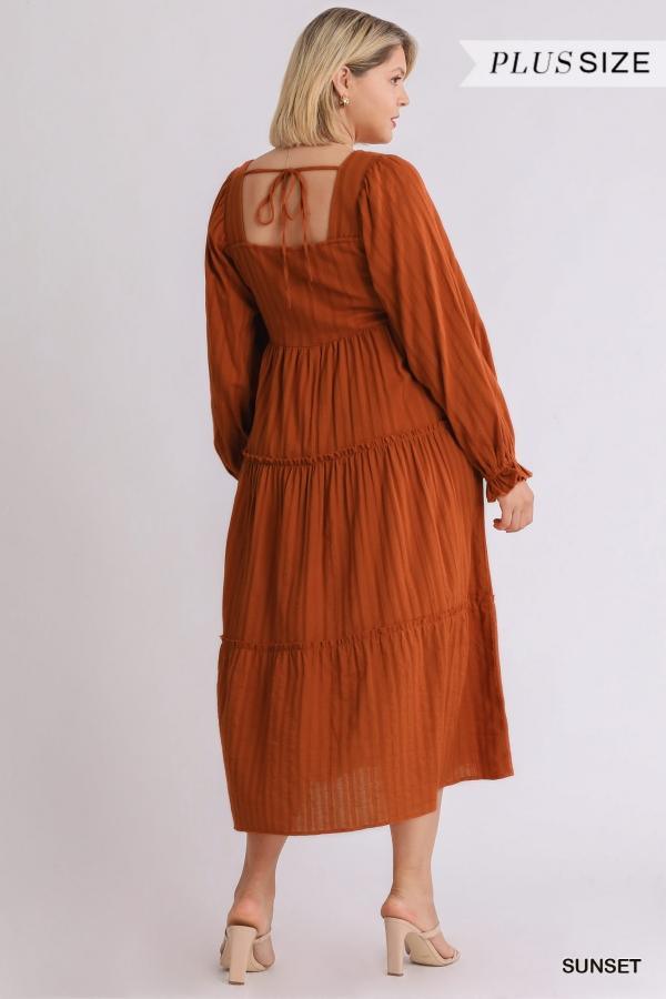 Rusty Sky- plus size tiered peasant ...